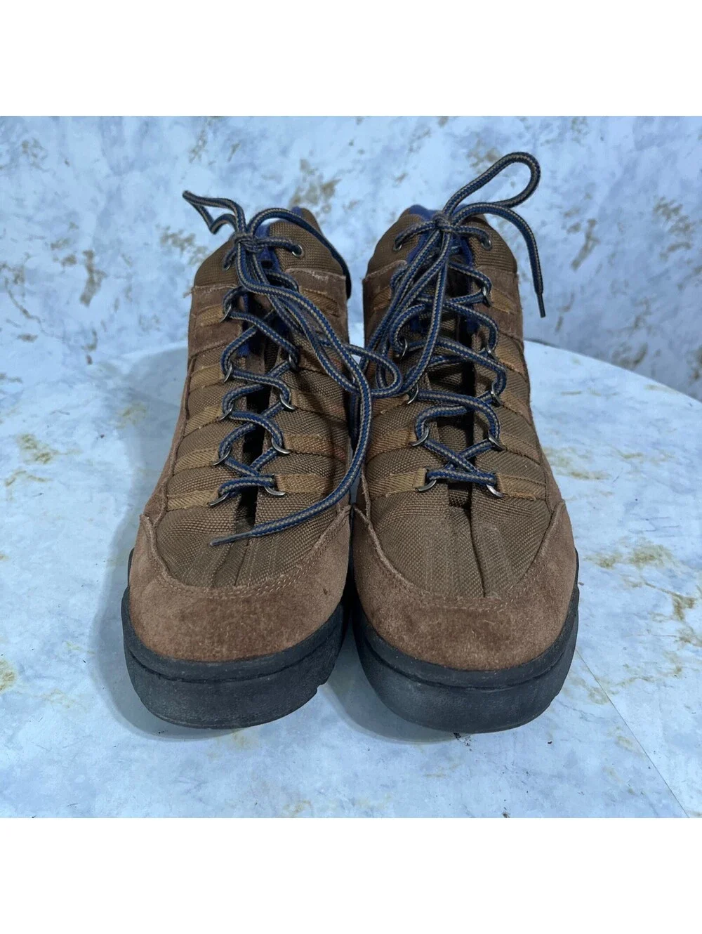 VTG K-Swiss Hiker Men's Size 10.5 Shoes Brown Blue Suede Comfort Outdoor Boots